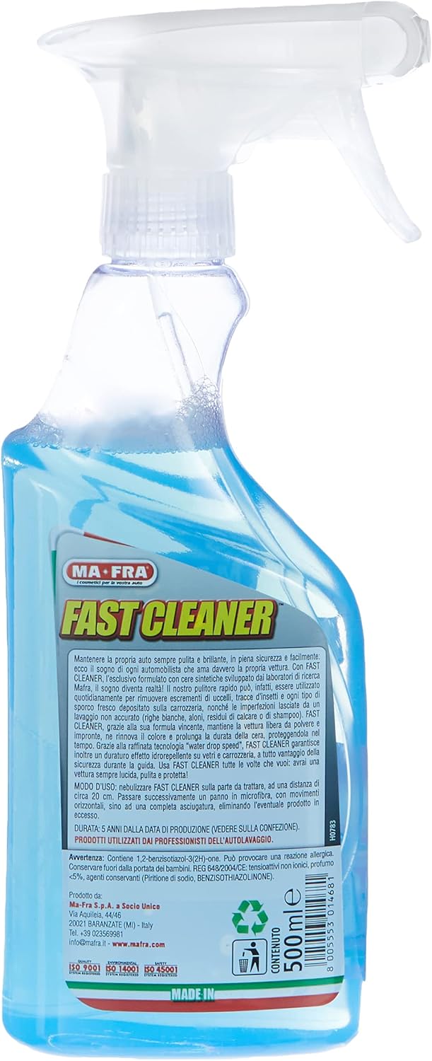 Mafra, Car Refinish Kit, Traitement décontaminant pour la carrosserie et le verre, les insectes et les résidus ferreux de toutes les surfaces extérieures, contient Fast Cleaner et Clay Bar Soft