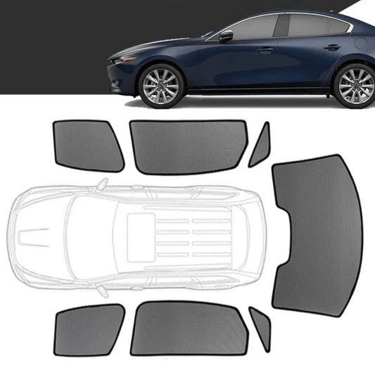 Custom-made magnetic sunshades – Blackout curtains for front, rear & windshield windows