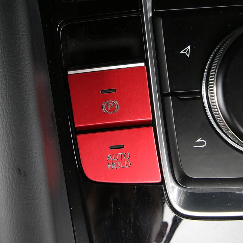 Decorative cover for Auto-Hold / handbrake and Start engine buttons