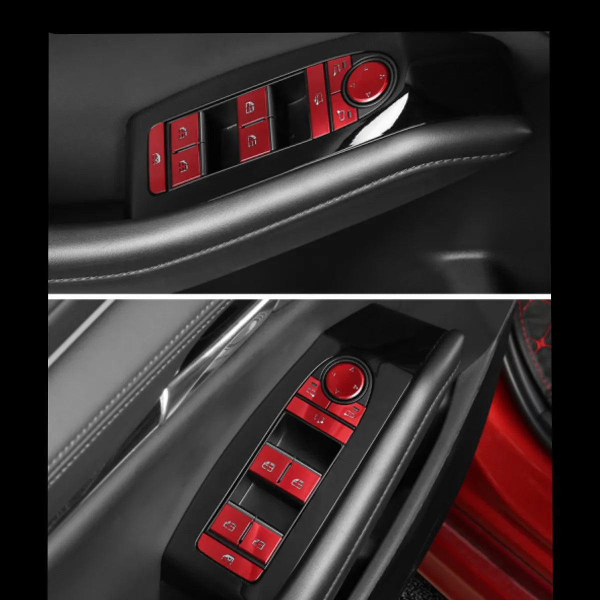 Aluminum Window Regulator Button Covers - Premium Interior Trim Kit