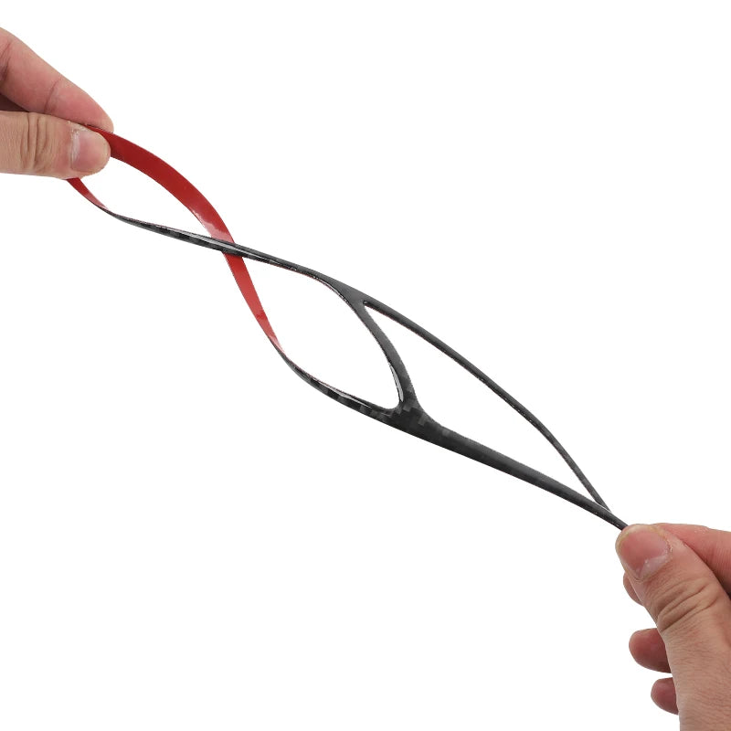 Carbon effect decorative sticker for central cup holder