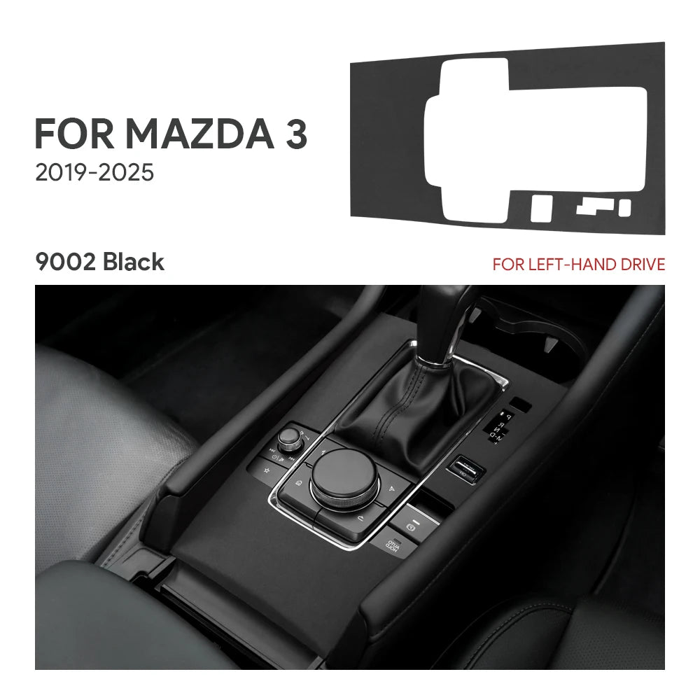 Suede central console cover for automatic lever and sport button