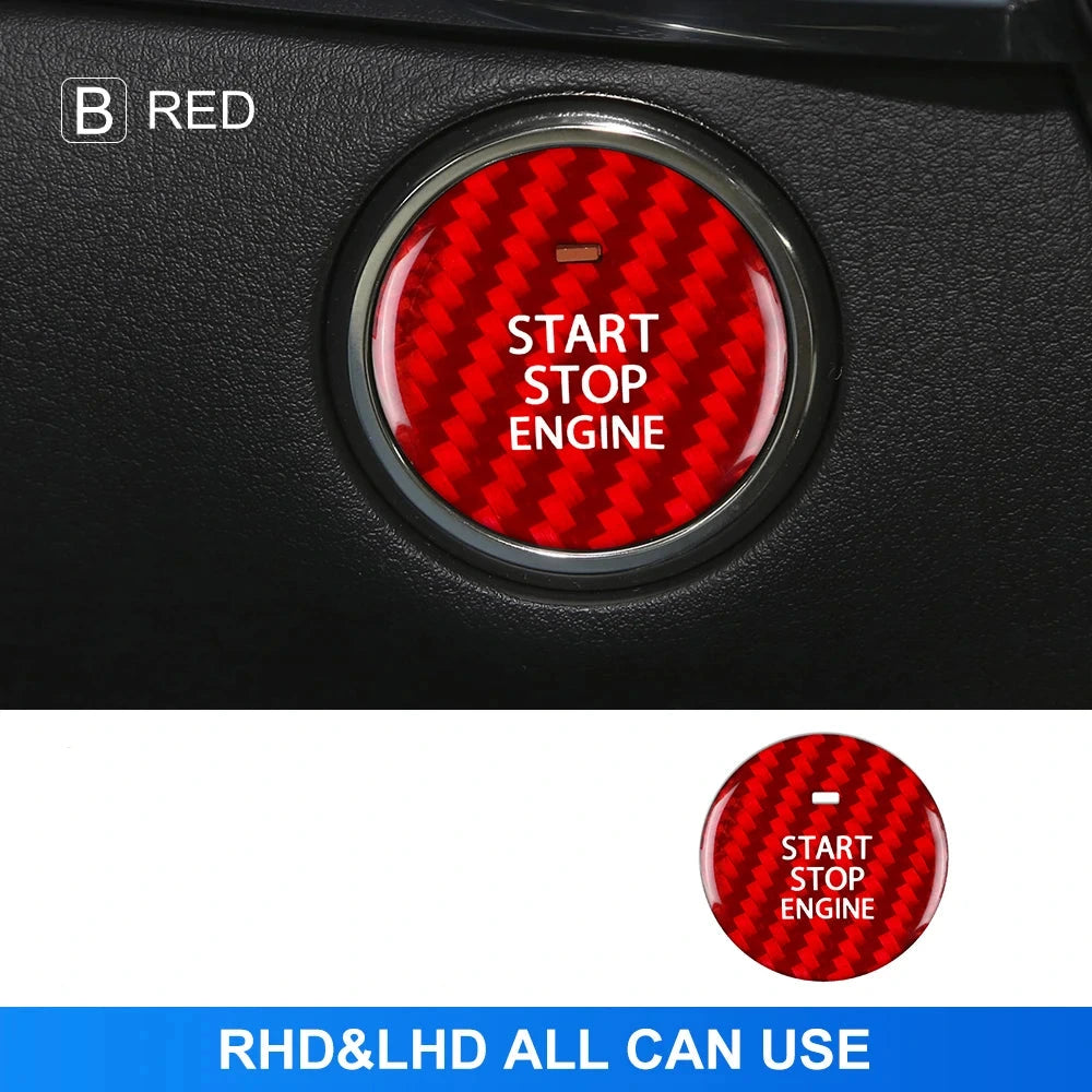 Cache de bouton Start/Stop rigide en vraie fibre de carbone – Mazda 3 BP & CX-30 – photo 7