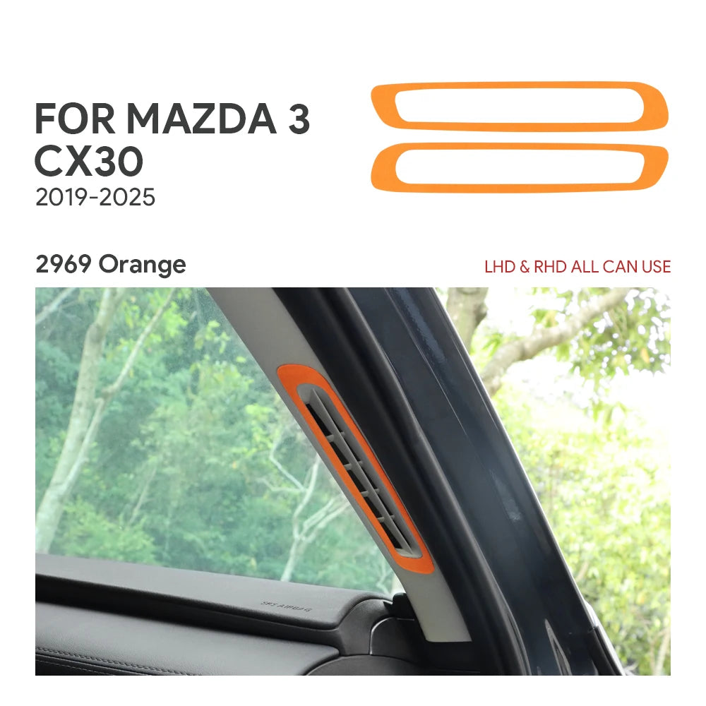 Suede pillar air outlet trim protection