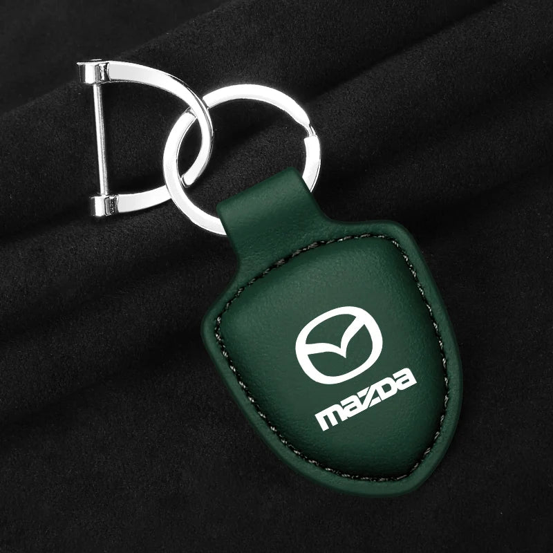 Leather keychain with emblem - Mazda Edition