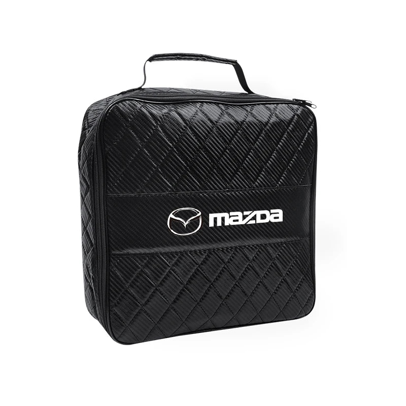 Sac rangement cuir noir logo Mazda coffre intérieur tous modèles édition premium - Mazdrive