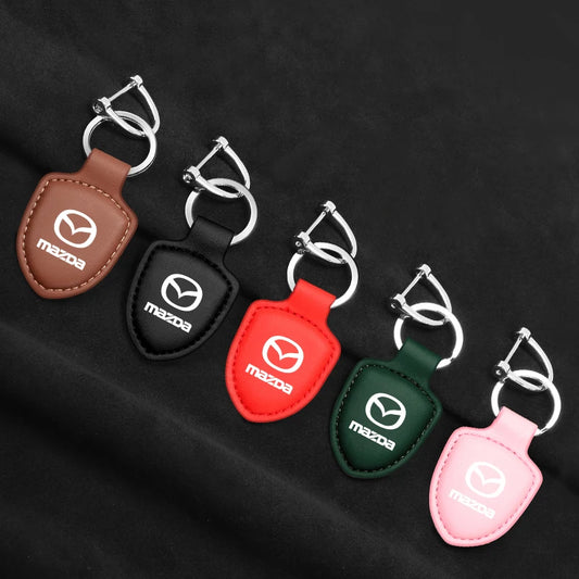 Leather keychain with emblem - Mazda Edition