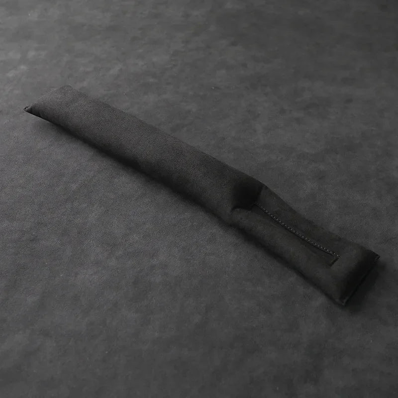 Suede seat gap filler cushion