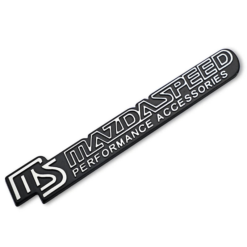 Badge métallique 3D premium emblème coffre Mazda MazdaSpeed AWD 2.0 MS aluminium - Mazdrive