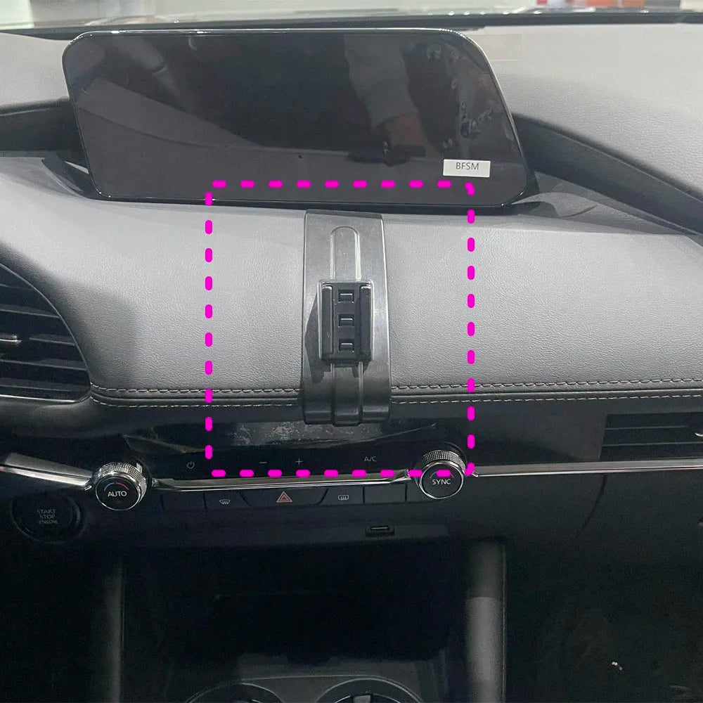 Custom-made base phone holder with magnetic attachment or wireless charger