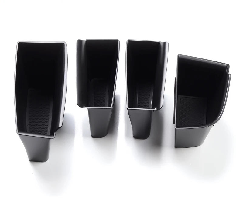 Interior storage boxes front/rear compartments for doors & armrest