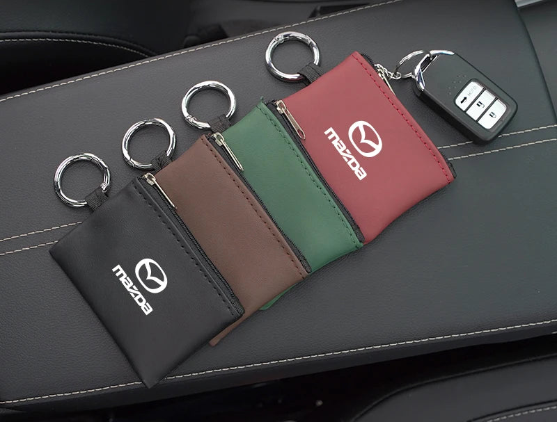 Compact leatherette key fob case – Mazda Edition