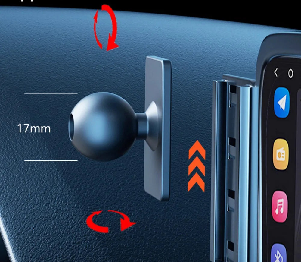 Custom-made base phone holder with magnetic attachment or wireless charger