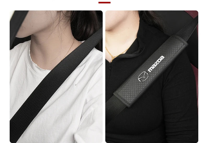 Soft Leatherette Seat Belt Pad – Mazda Edition