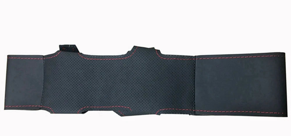 Microfiber leather steering wheel cover to sew