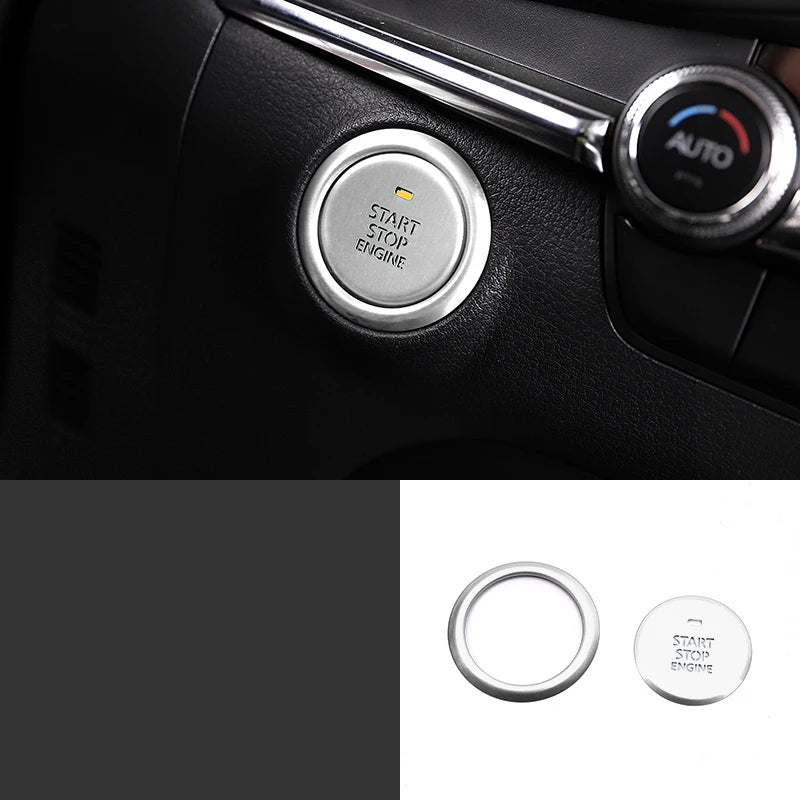 Decorative ring start stop engine button