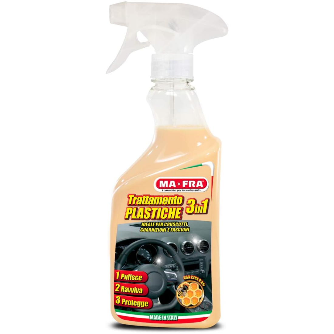 Mafra 3 in 1 Plastic Treatment – Cleans, Revives & Protects Your Car Interior 🚗✨ Anti-UV Barrier ☀️ & Anti-Dust, 500 ml