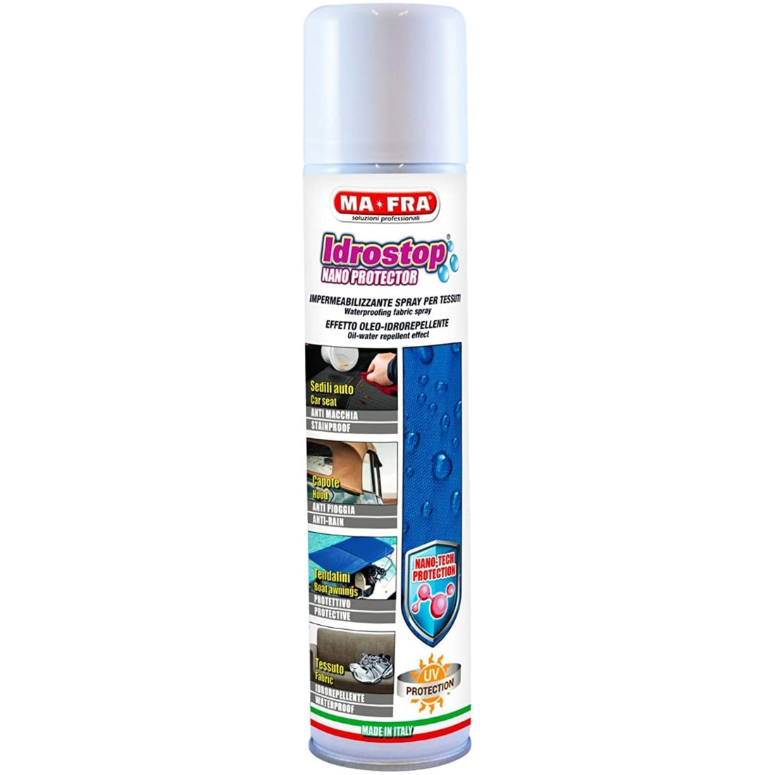 Mafra, Hydrostop – Textile Waterproofing Spray 300ml 💧🛡️ | Water & Oil Repellent Anti-Stain – Protects Seats & Hoods, Prevents Mold 🚗🧼