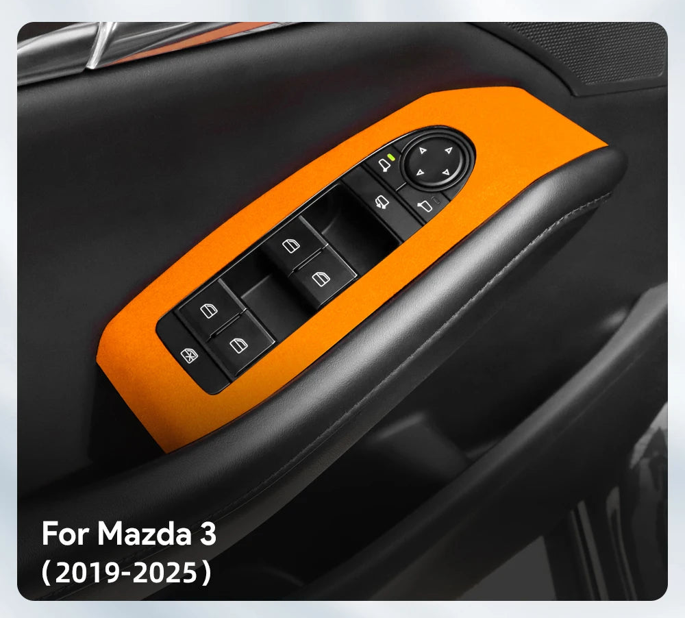 Suede interior window regulator panel protection