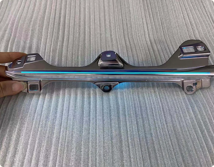 Monochrome or RGB LED ambient lighting with interior doors, dashboard, seats