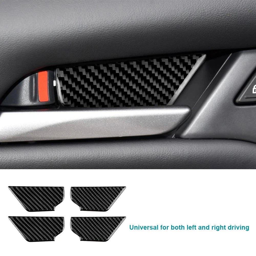 Autocollants fibre de carbone pour cuvettes de poignées de portes intérieures – Mazda 3 BP & CX-30 – photo 8