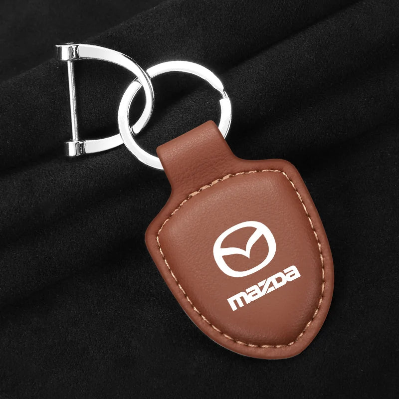 Leather keychain with emblem - Mazda Edition