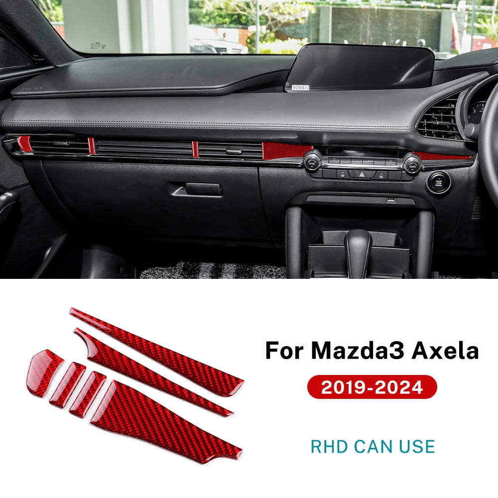 Autocollant fibre de carbone pour console centrale – Mazda 3 BP – photo 10