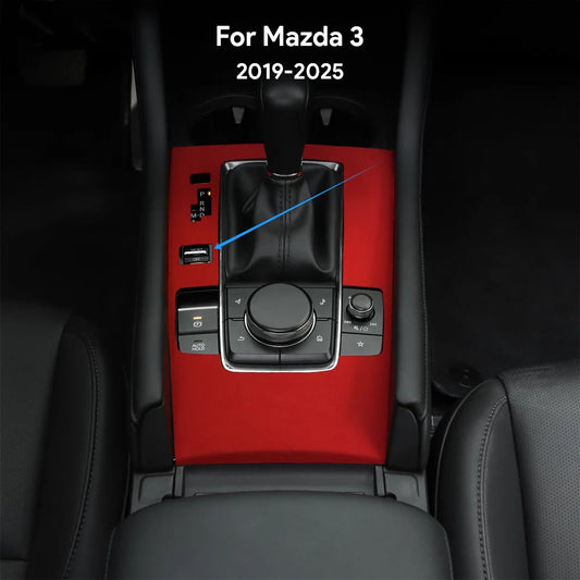 Suede central console cover for automatic lever and sport button