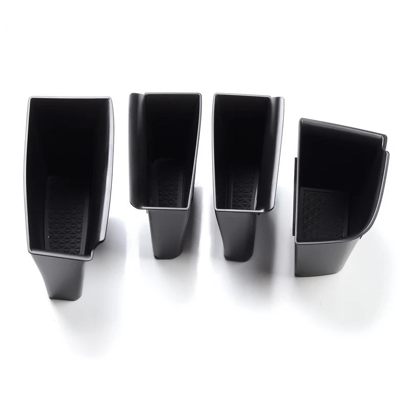 Interior storage boxes front/rear compartments for doors & armrest