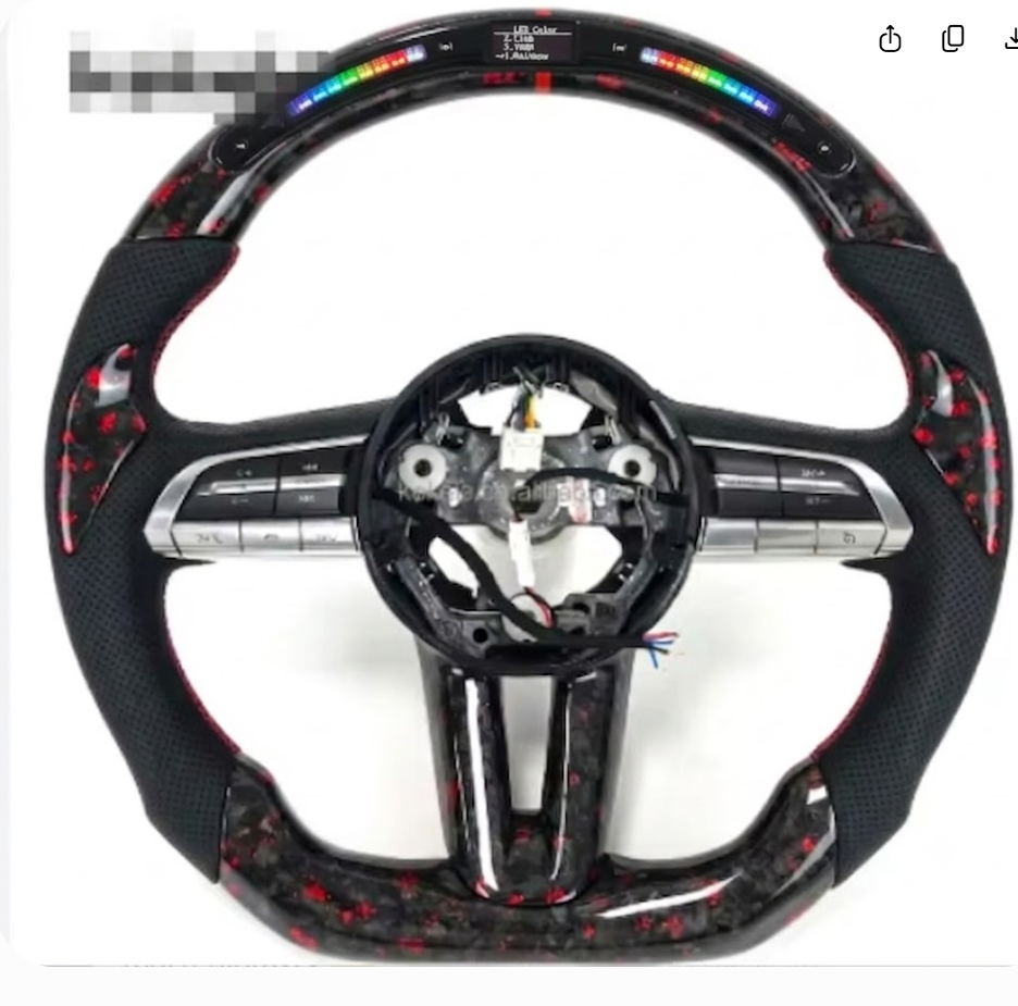 Volant custom sur mesure en fibre de carbone avec affichage LED – Mazda
