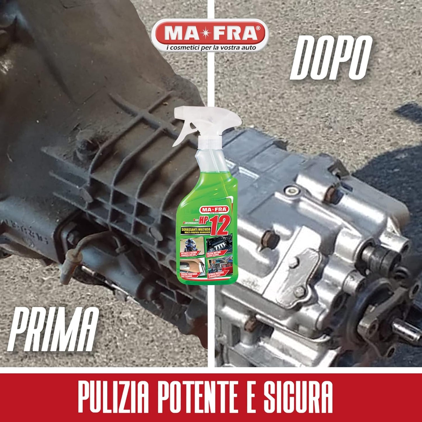 Mafra, HP12, Dégraisseur Universel Multi Usage avec Formule Active, pour Toutes Les Surfaces, Puissant et Sûr sur Les Parties Traitées, Format 500ml