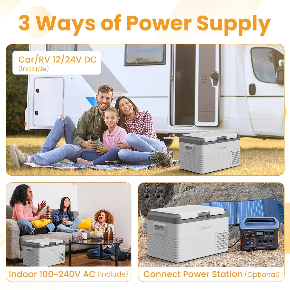Glacière Réfrigérateur à Compresseur Alpicool CL 12/24 V – 28 à 45 L