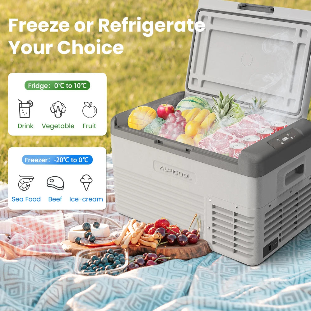 Glacière Réfrigérateur à Compresseur Alpicool CL 12/24 V – 28 à 45 L