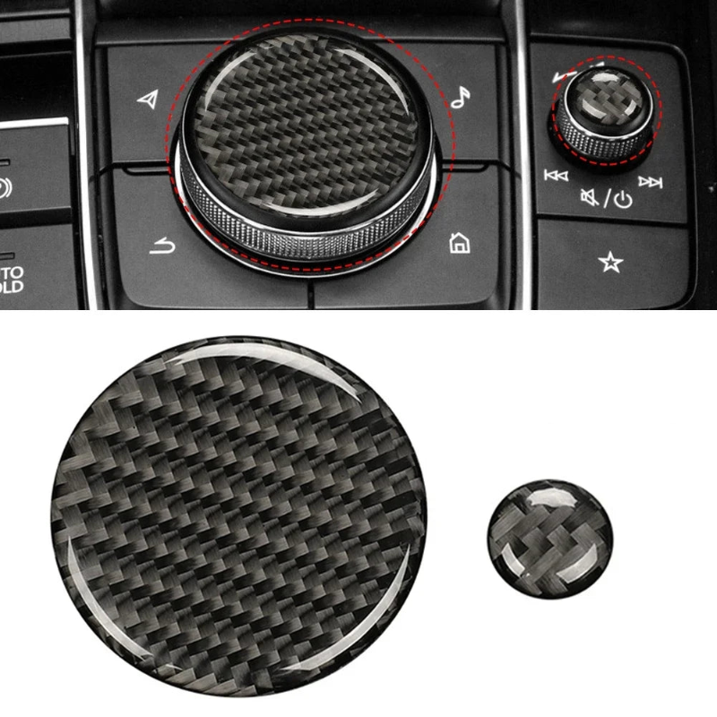 Carbon finish volume button cover