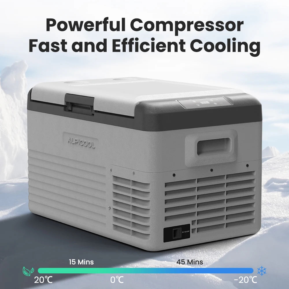 Glacière Réfrigérateur à Compresseur Alpicool CL 12/24 V – 28 à 45 L