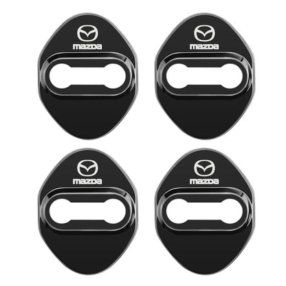 Cache serrure portière rouge noir protection logo Mazda 3 CX-30 CX-5 4 pièces - Mazdrive
