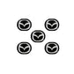 Emblèmes clé à distance 13mm logo Mazda noir argent autocollant remplacement - Mazdrive