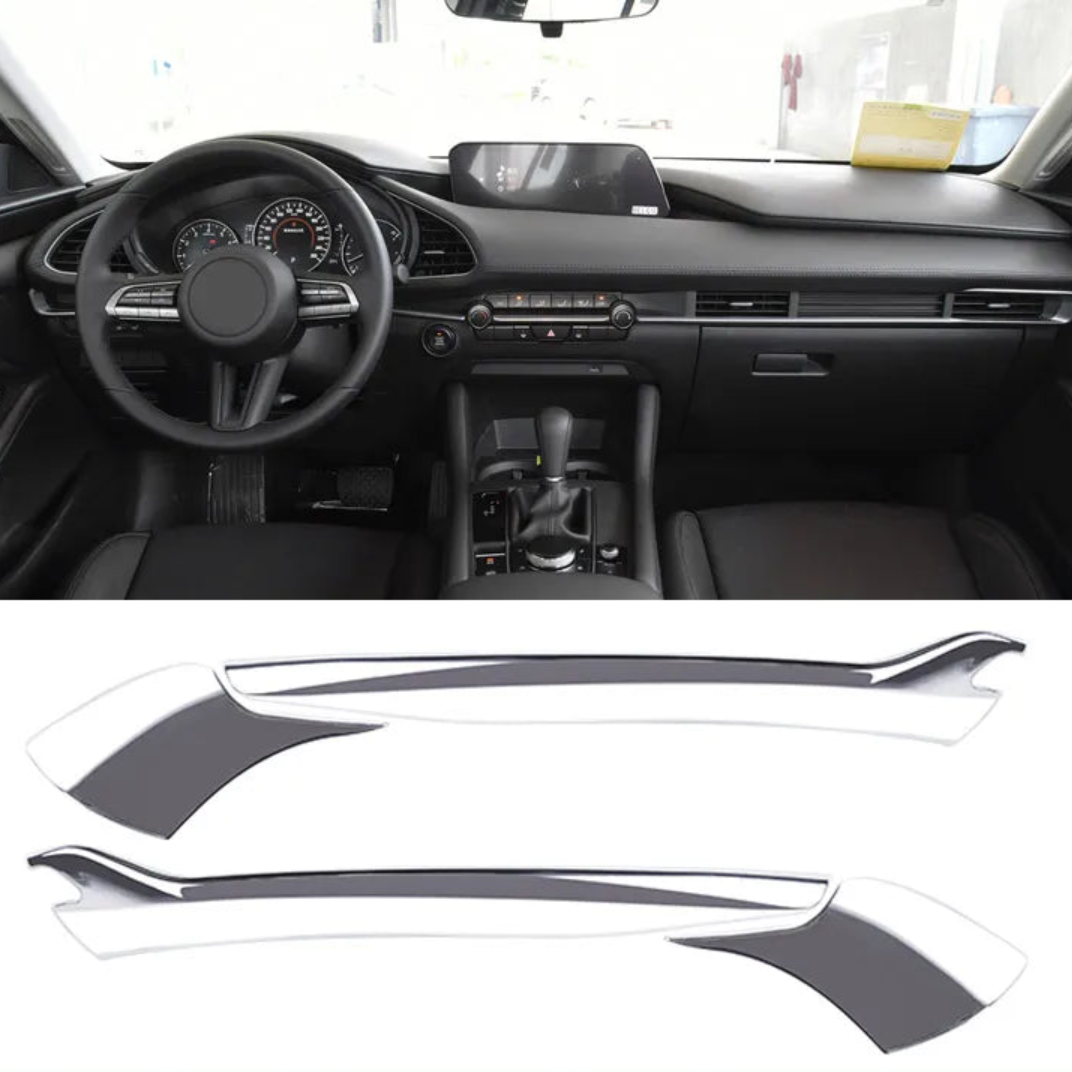 Garniture décorative rétroviseur chrome ABS Mazda 3 4ème génération 2019-2026 rouge - Mazdrive