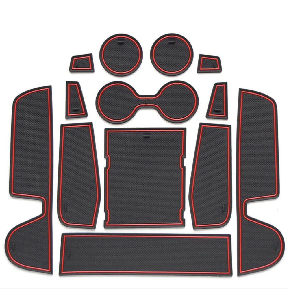 Door Slot Mat for Mazda3 2020 Gate Groove Cushion Car Door Rubber Cup Holder Mats Anti-slip Carpets Position