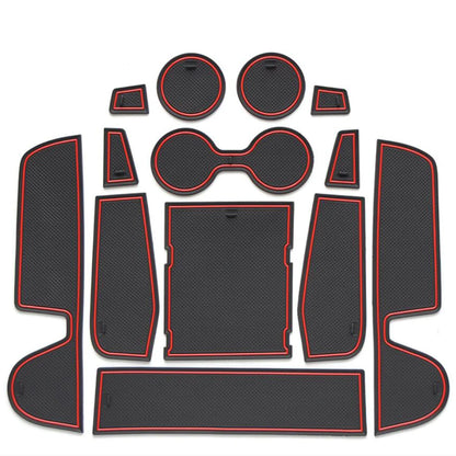 Door Slot Mat for Mazda3 2020 Gate Groove Cushion Car Door Rubber Cup Holder Mats Anti-slip Carpets Position