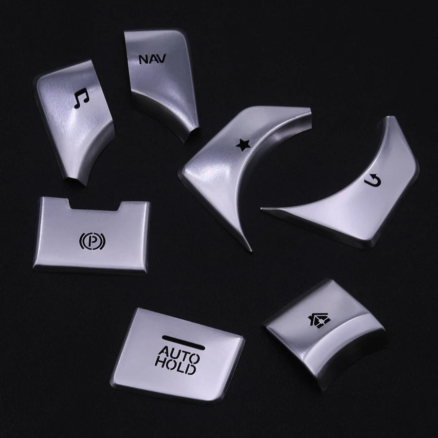 Caches de Boutons Frein à Main, Auto Hold & Multimédia en Aluminium – Mazda 3 BP & CX-30