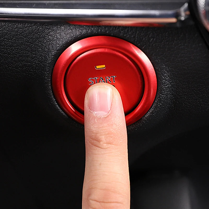 Decorative ring start stop engine button