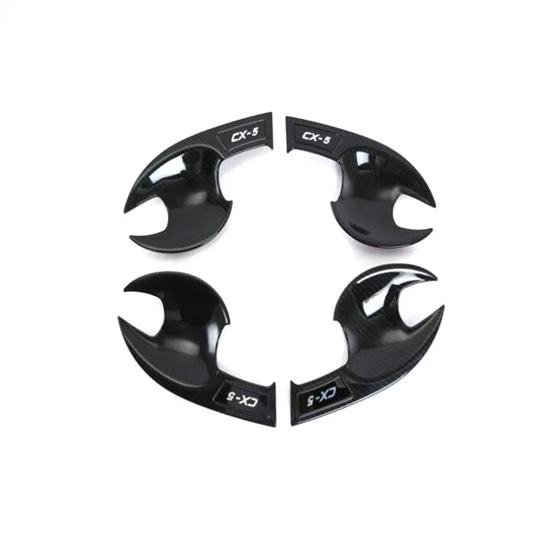 Jeu de 4 coquilles de poignée noires avec logo CX-5 pour Mazda CX-5