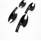 Coquilles de poignée de porte noires pour Mazda CX-5, jeu de 4 pièces
