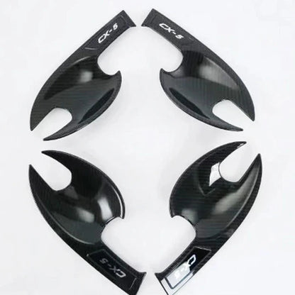 Jeu de 4 coquilles de poignée noires avec logo CX-5 pour Mazda CX-5