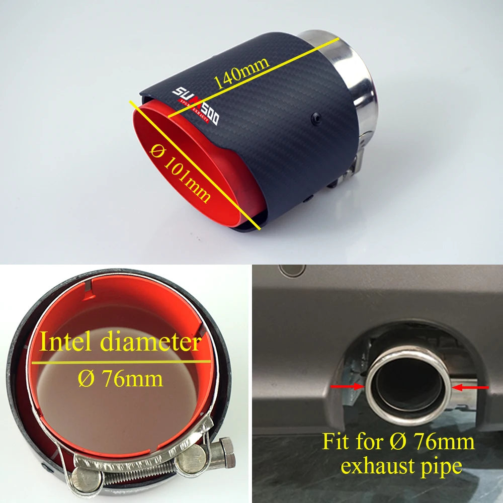 1 Piece Carbon Exhaust Tips for Mazda CX-5 cx-4 cx-3 Mazda Axela Mazda ATENZA Pipe Modified Decorative Tailtip