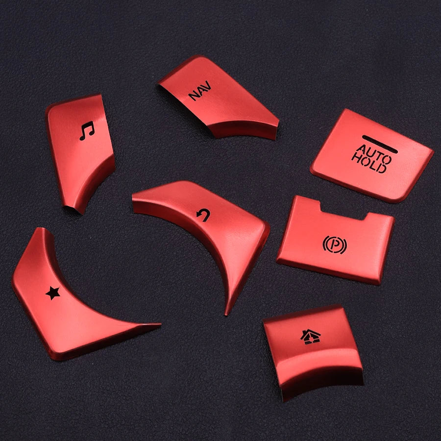 Caches de Boutons Frein à Main, Auto Hold & Multimédia en Aluminium – Mazda 3 BP & CX-30