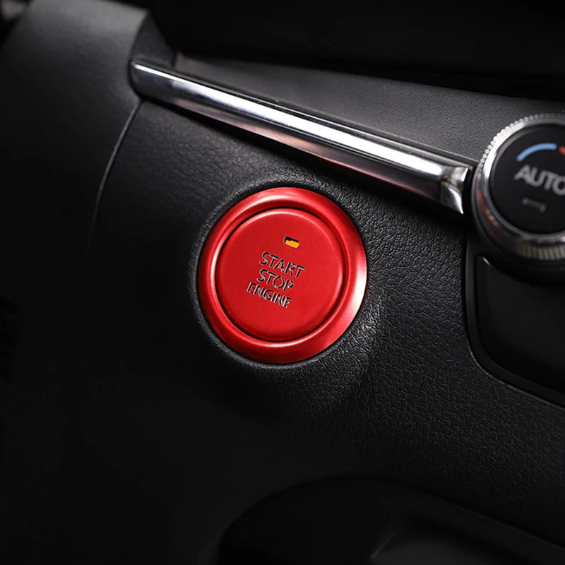 Decorative ring start stop engine button