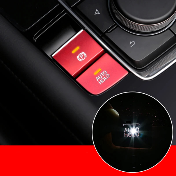 Decorative cover for Auto-Hold / handbrake and Start engine buttons