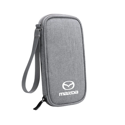 Pochette rangement câbles accessoires noir logo Mazda voiture tous modèles - Mazdrive